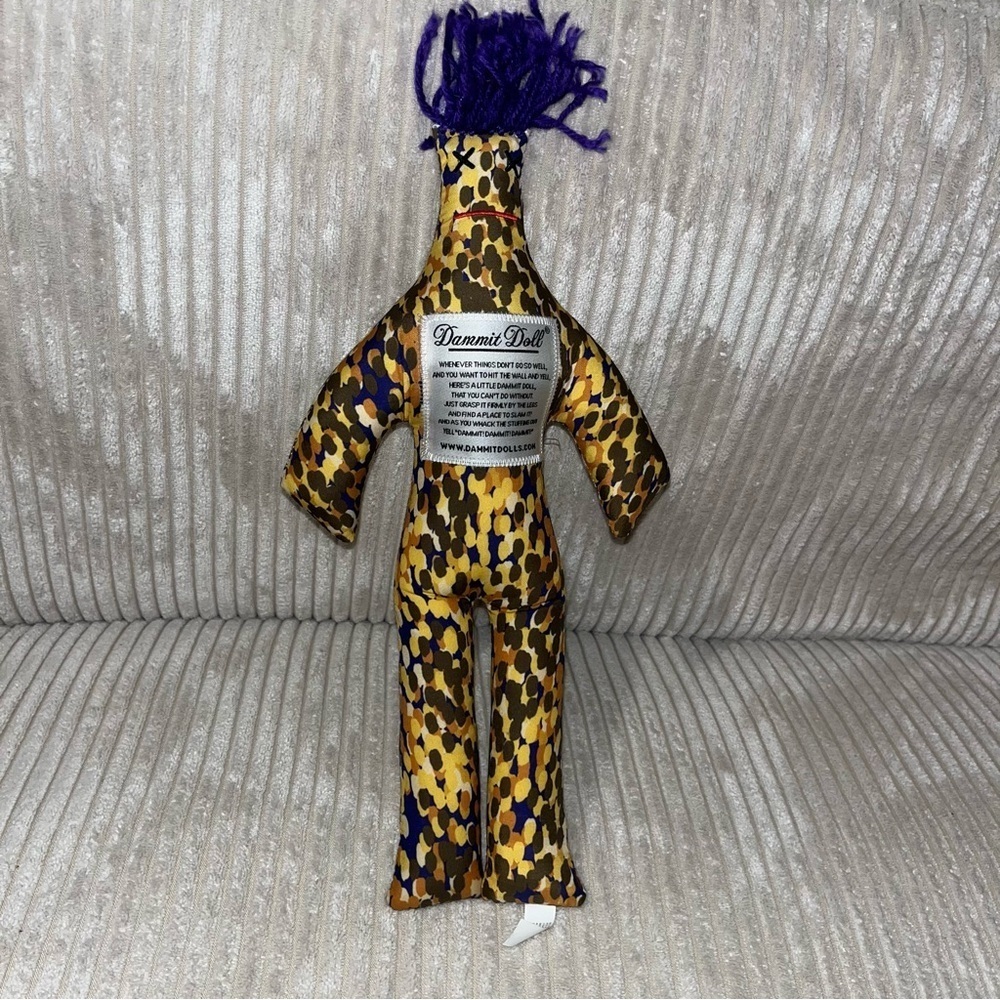 Dammit Doll purple orange stress relief like net